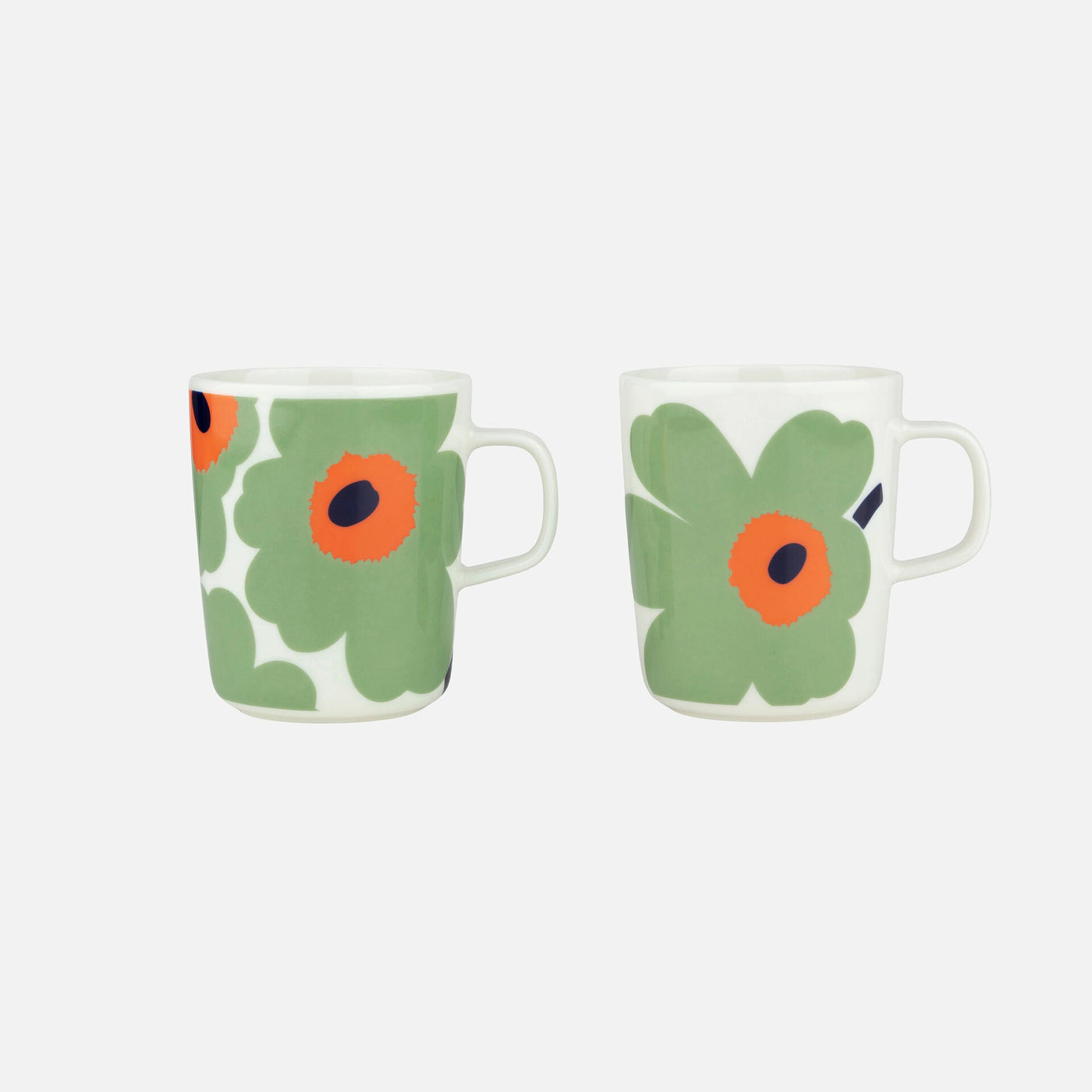 Oiva / Unikko Set Of Two Mugs 2,5 Dl - Sage