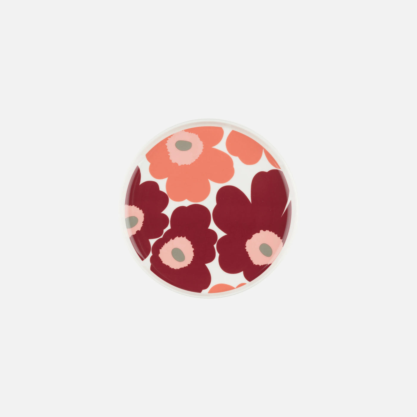 Oiva / Unikko plate 20 cm - dark cherry