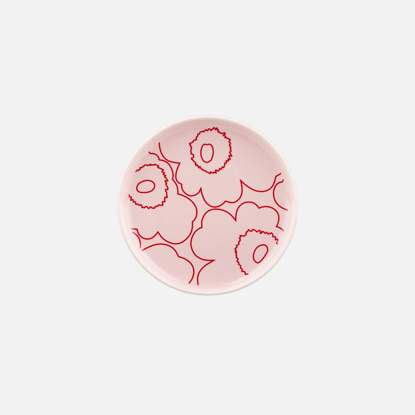 Oiva / Piirto Unikko plate 13,5 cm - pink, red