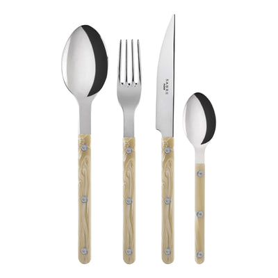 Bistrot shiny solid 4 pieces set - Horn