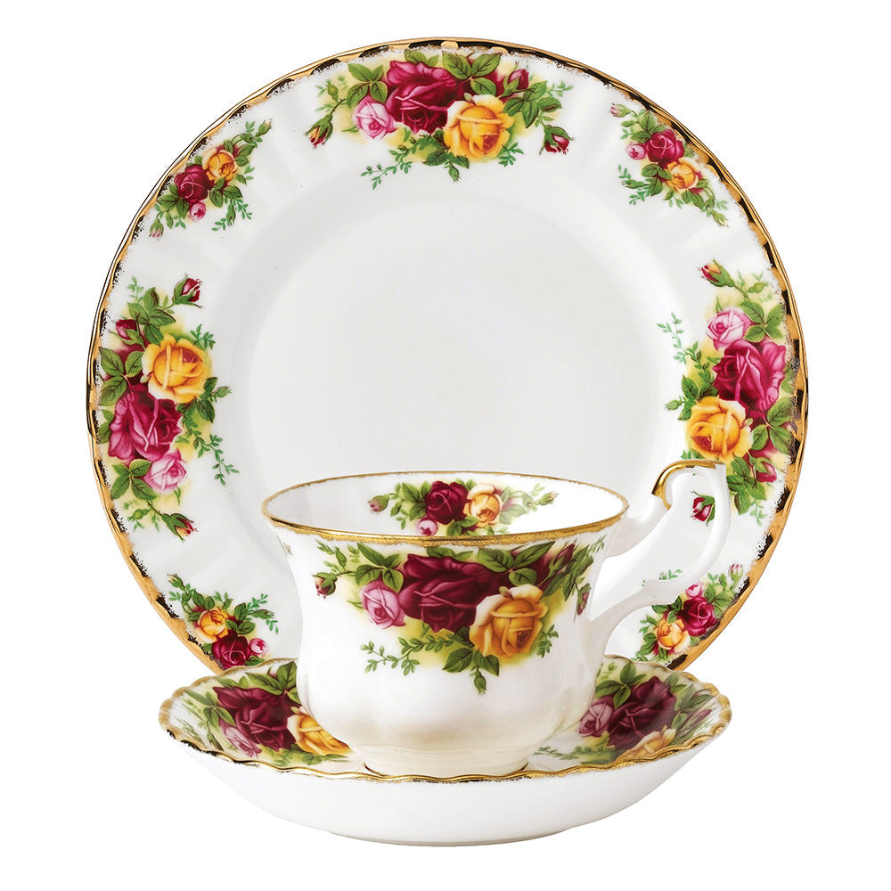 Old Country Roses Teacup, Saucer & Plate set