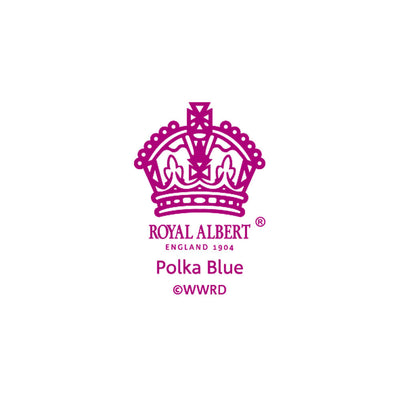 Polka Blue Teacup/Saucer/ Plate Set