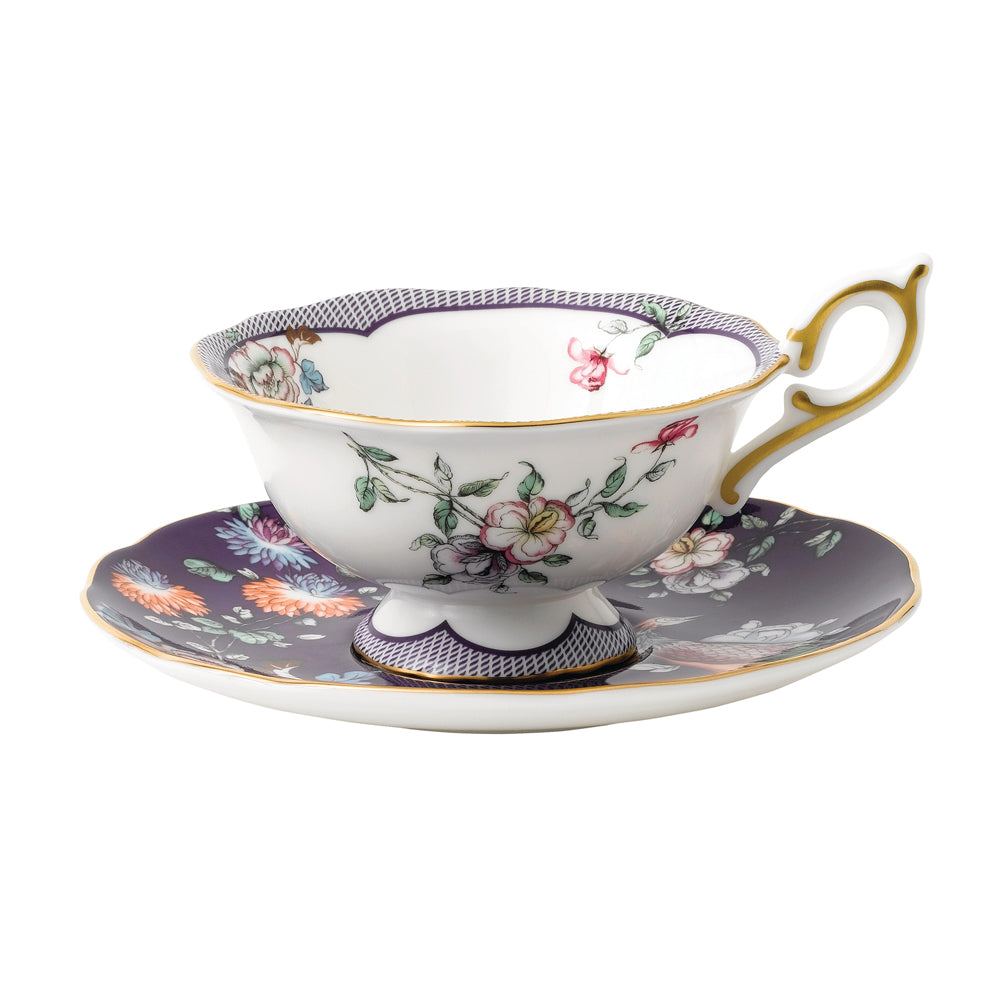 Wonderlust Midnight Crane Teacup & Saucer