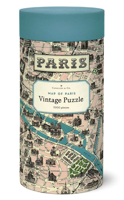 Map of Paris 1000 Pce - Vintage Puzzle