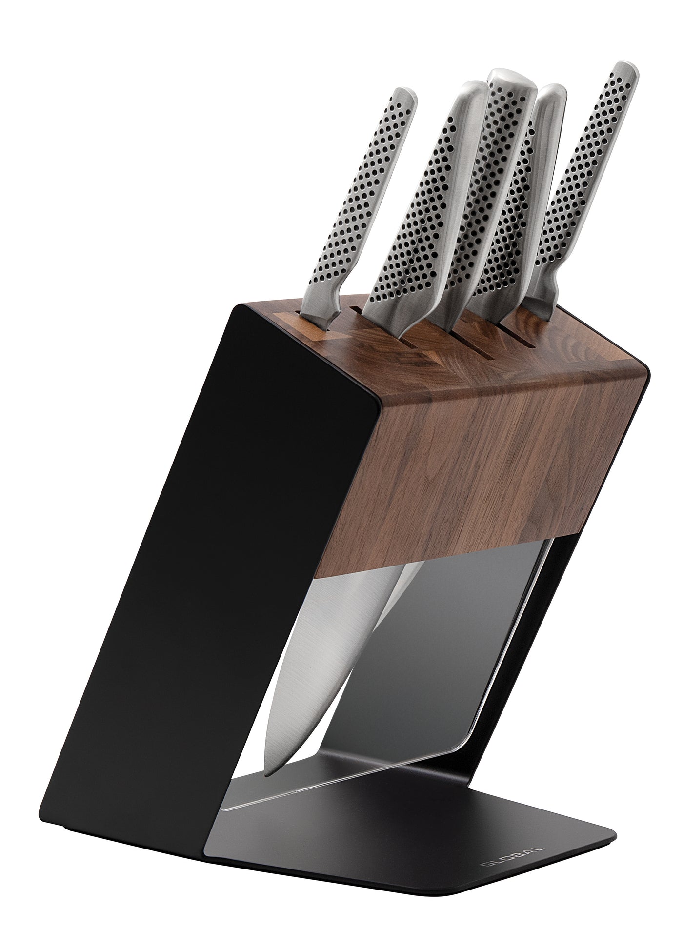 Katana Knife Block Walnut - 6 Piece