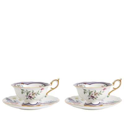 Fortune Teacup & Saucer Set of 2