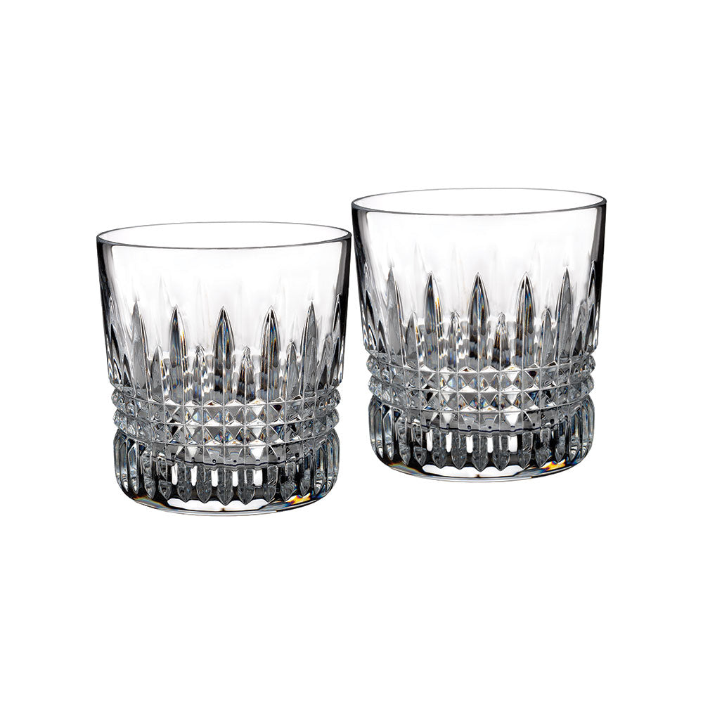 Crystal Lismore Diamond DOF Tumbler Pair