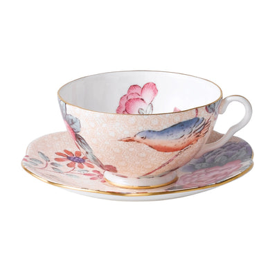 Cuckoo Peach Teacup & Saucer Set