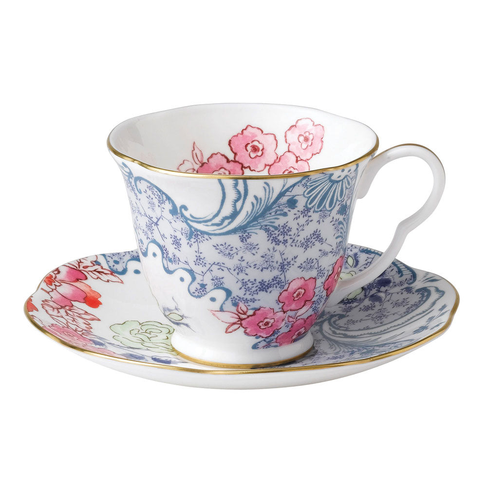 Wedgwood Butterfly Bloom Teaware Blue And Pink Teacup & Saucer