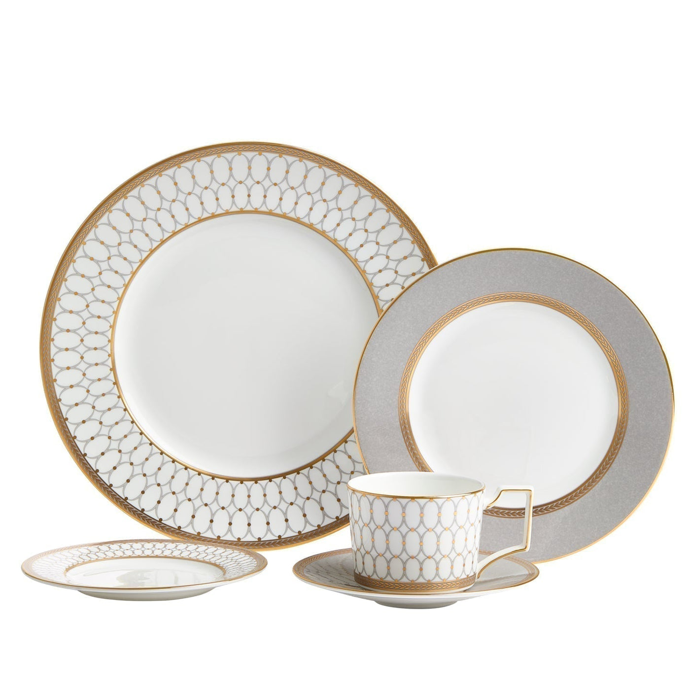 Renaissance Grey Dinnerware Set, 5 Pieces