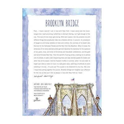 Michael Storrings Brooklyn Bridge 1000 Piece Puzzle