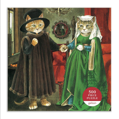 The Arnolfini Marriage Meowsteroiece of Western Art 500pcs puzzle