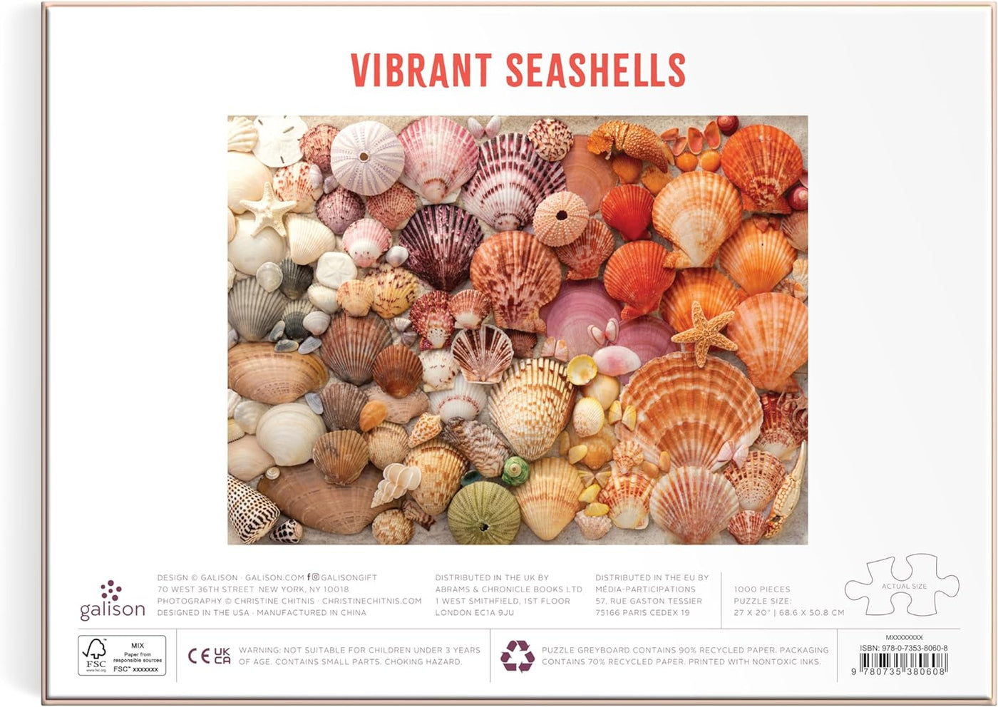 Vibrant Seashells 1000 Piece Puzzle