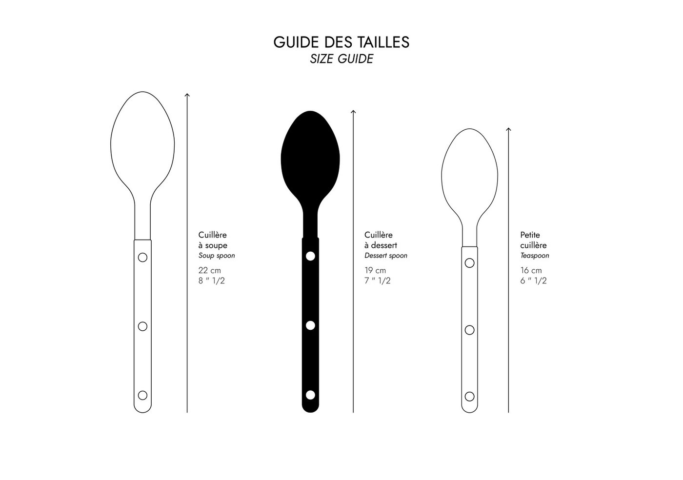 Bistrot shiny solid Dessert spoon - Dune black