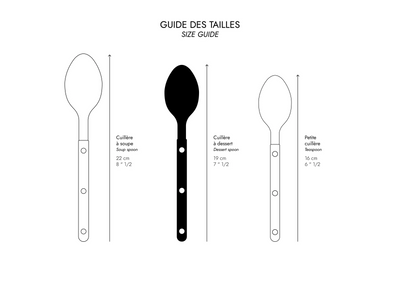 Bistrot shiny solid Dessert spoon - Dune black