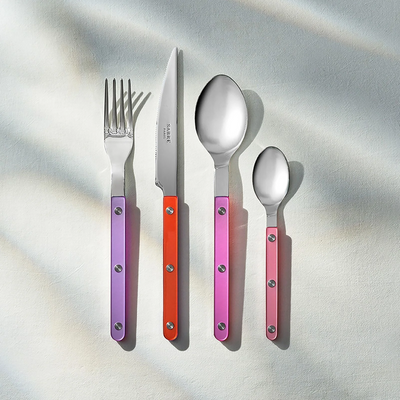 Bistrot Pearly shiny solid 4 pieces set - Pink Harmony