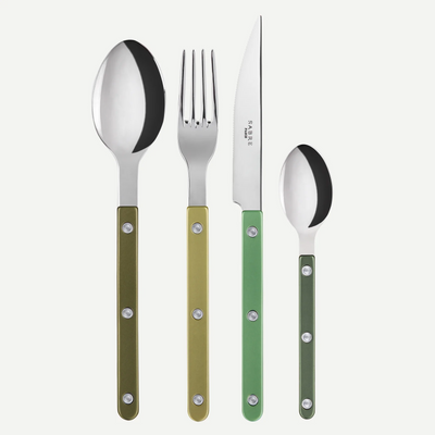 Bistrot Pearly shiny solid 4 pieces set - Green Harmony