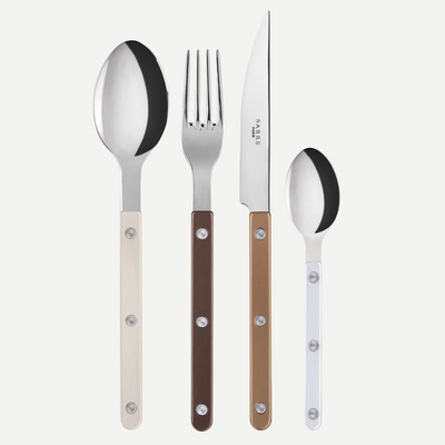 Bistrot Pearly shiny solid 4 pieces set - Natural Harmony