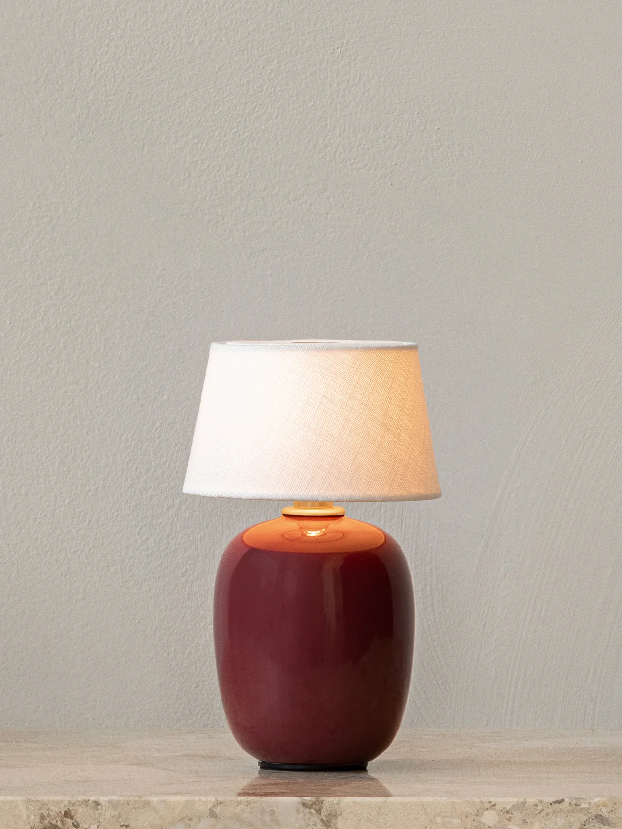 Torso Table Lamp - Portable, Ruby