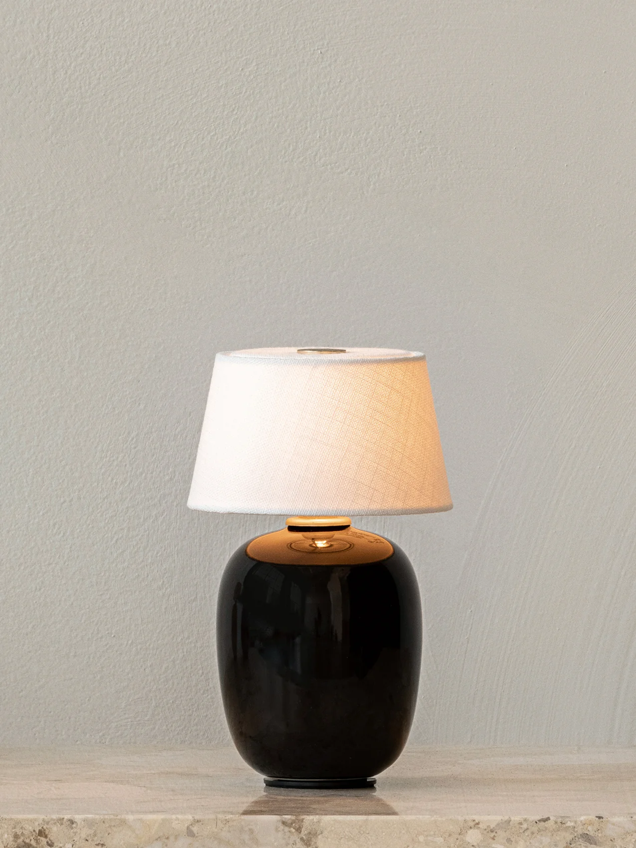 Torso Table Lamp - Portable, Black