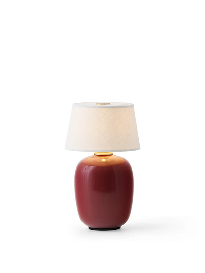 Torso Table Lamp - Portable, Ruby