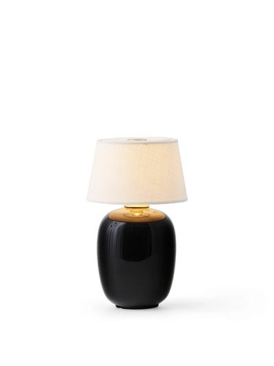 Torso Table Lamp - Portable, Black