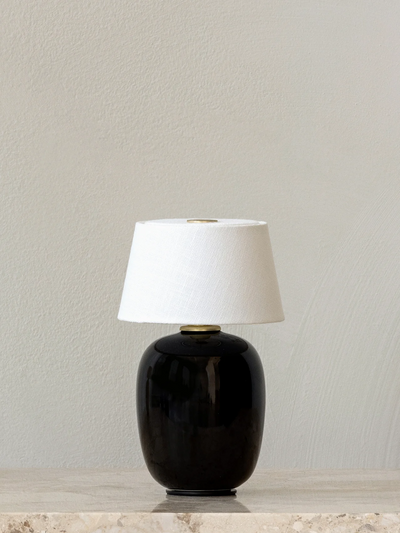 Torso Table Lamp - Portable, Black