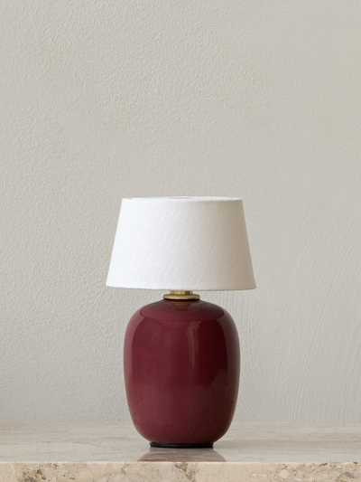 Torso Table Lamp - Portable, Ruby