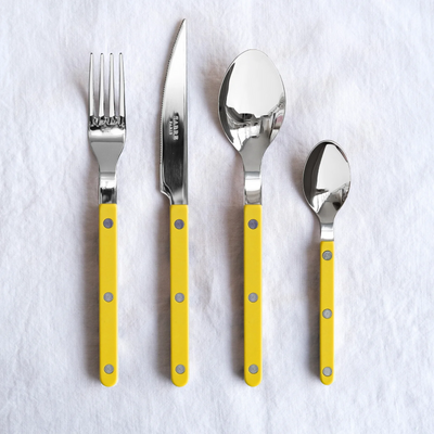 Bistrot shiny solid 4 pieces set - Yellow