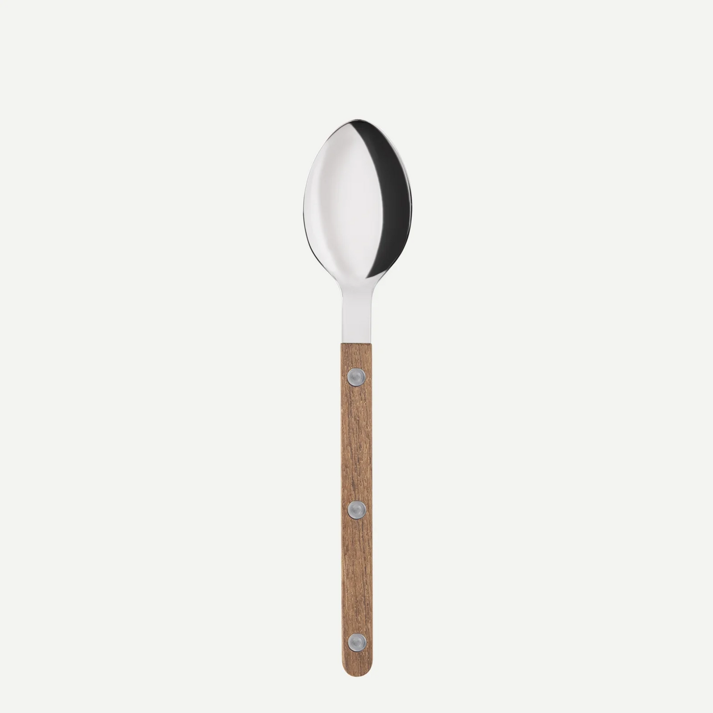 Bistrot shiny solid Dessert spoon - Teak