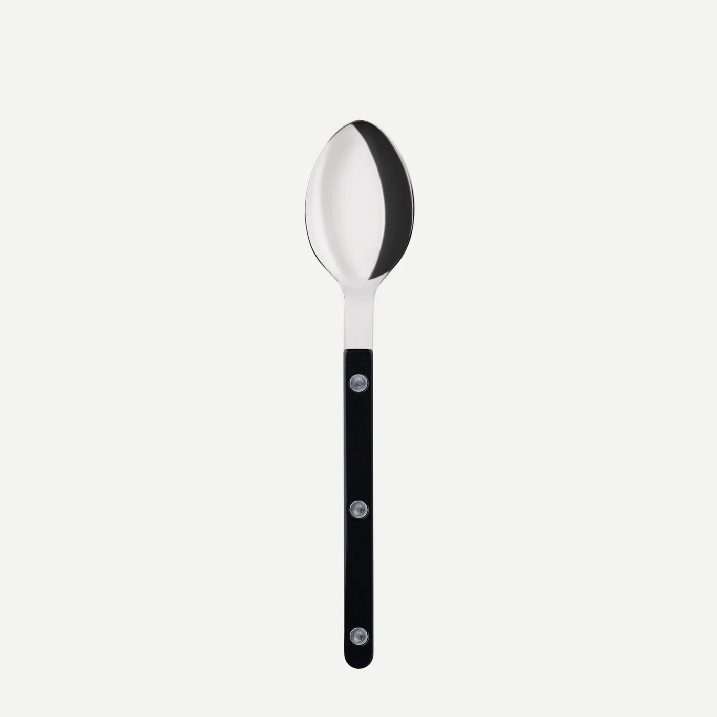 Bistrot shiny solid dessert spoon - Black