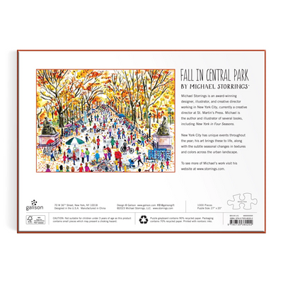 Michael Storrings Fall in Central Park 1000 Piece Puzzle