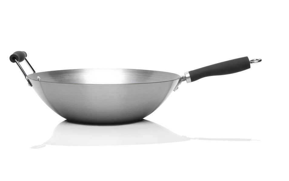 Classic Carbon Steel Wok Black 35cm