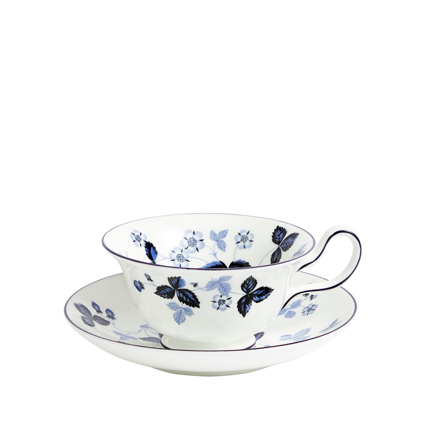 Wild Strawberry Inky Blue Teacup & Saucer 177ml