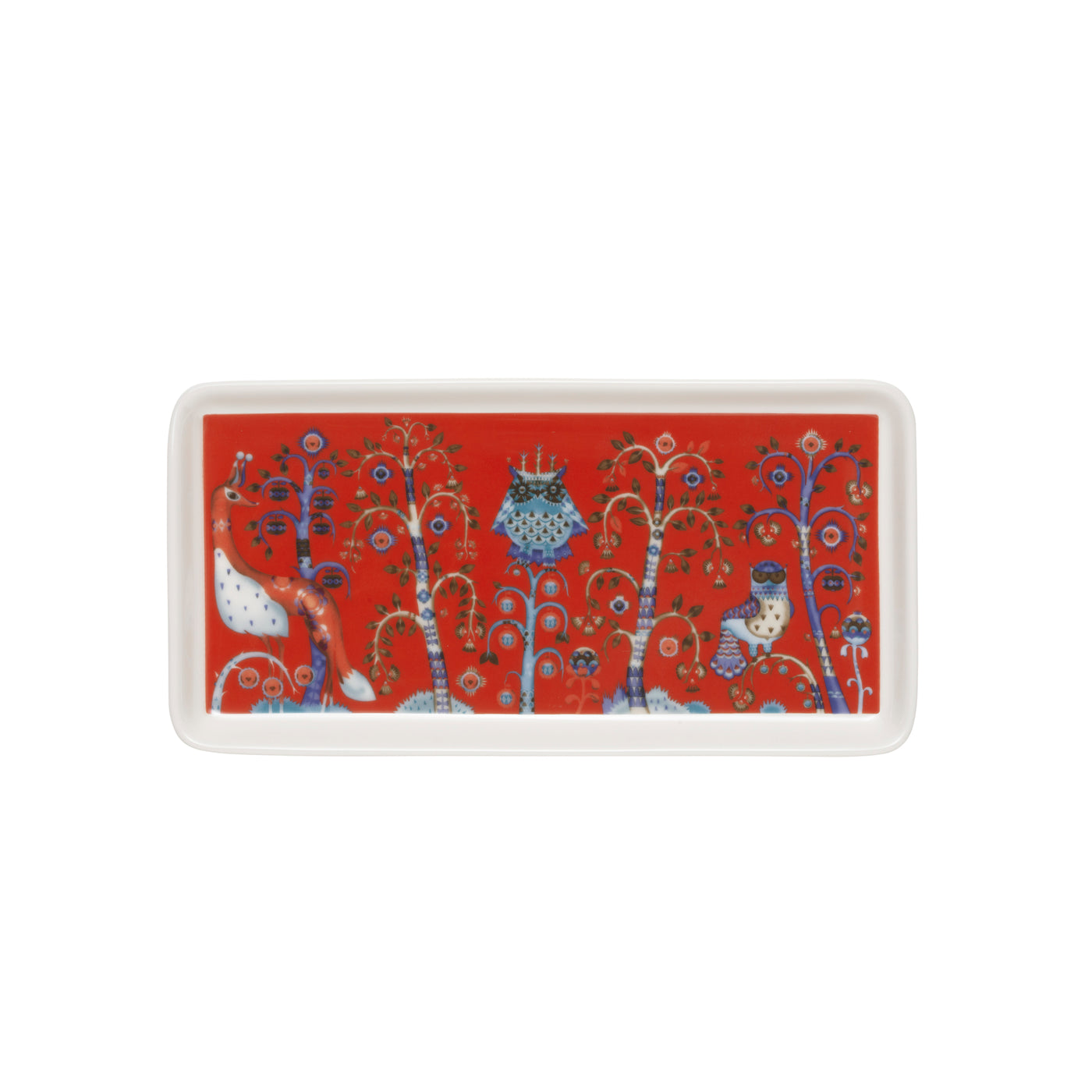 Taika Red Plate Rectangular 12x24cm