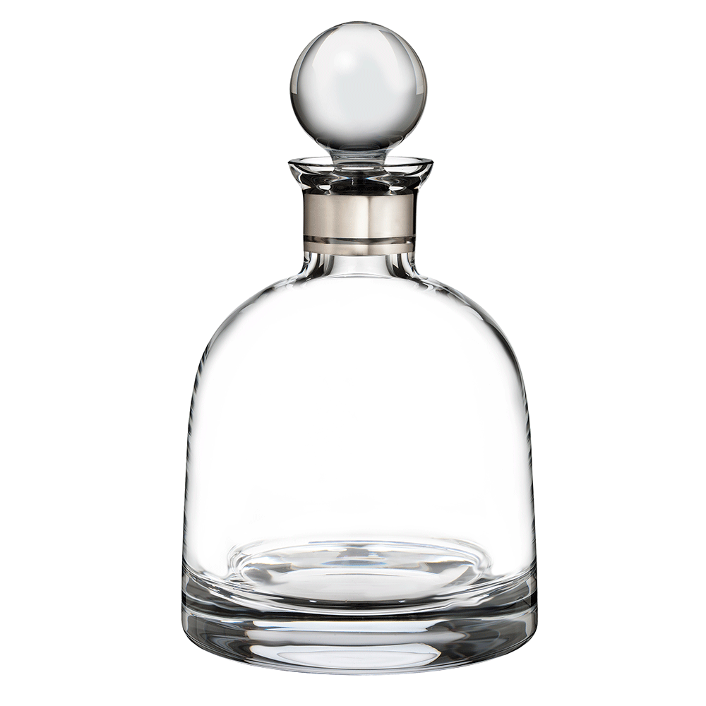 Crystal Elegance Short Decanter with Round Stopper